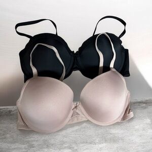 Maidenform Elegant Black and Cream Women's Bra Set